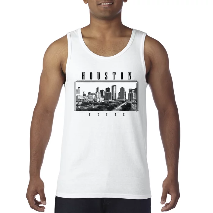 Houston Skyline Texas Pride Vintage Houston Tank Top