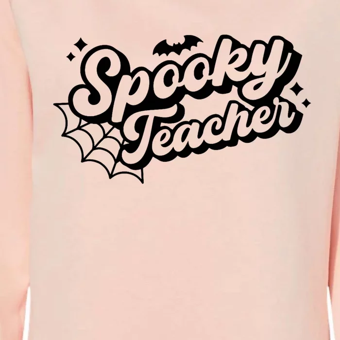 Halloween Spooky Teacher Trick Or Teach Funny Halloween Womens California Wash Sweatshirt