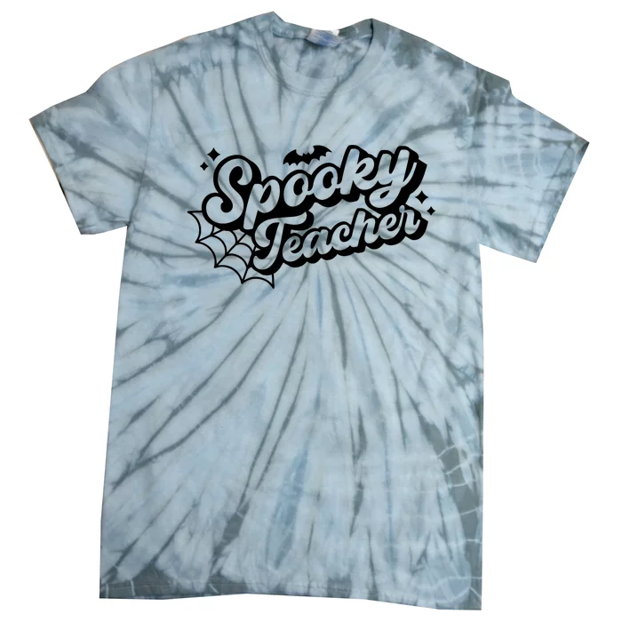 Halloween Spooky Teacher Trick Or Teach Funny Halloween Tie-Dye T-Shirt