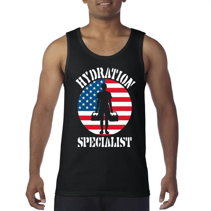 Hydration Specialist Team Manager Football Hydrated Waterboy Tank Top