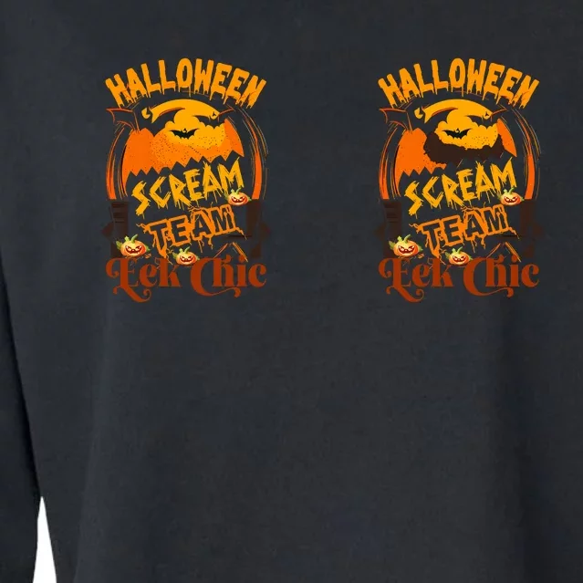 Halloween Scream Team Graphic Cropped Pullover Crew