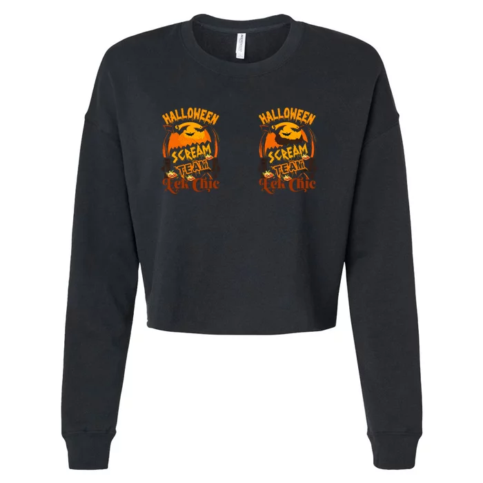 Halloween Scream Team Graphic Cropped Pullover Crew