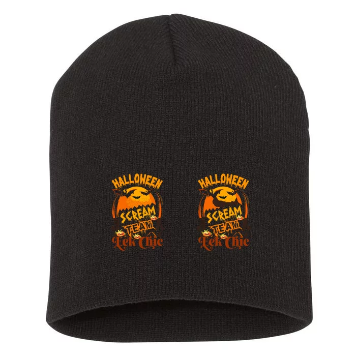 Halloween Scream Team Graphic Short Acrylic Beanie