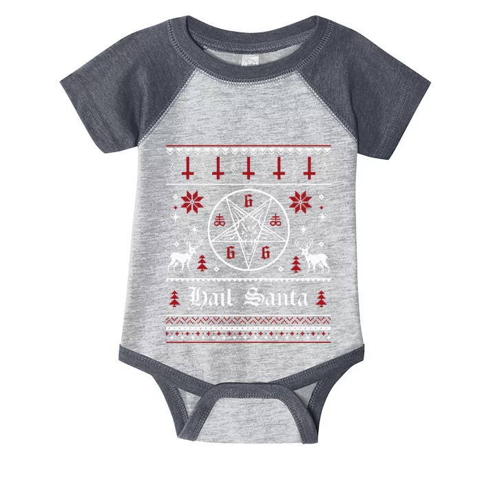 Hail Santa Ugly Christmas Sweater Sweatshirt Infant Baby Jersey Bodysuit