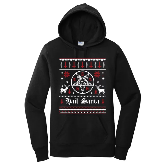 Hail Santa Ugly Christmas Funny Gift Women's Pullover Hoodie