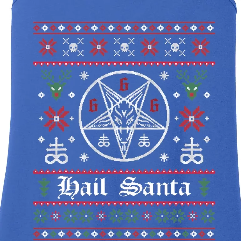 Hail Santa Ugly Christmas Sweater Gift Ladies Essential Tank