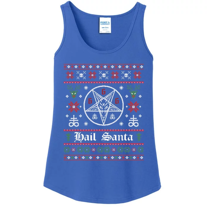 Hail Santa Ugly Christmas Sweater Gift Ladies Essential Tank