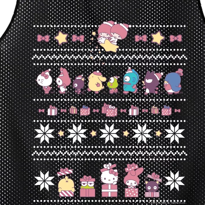 Hello Sanrio Ugly Christmas Sweater Hoodie Mesh Reversible Basketball Jersey Tank