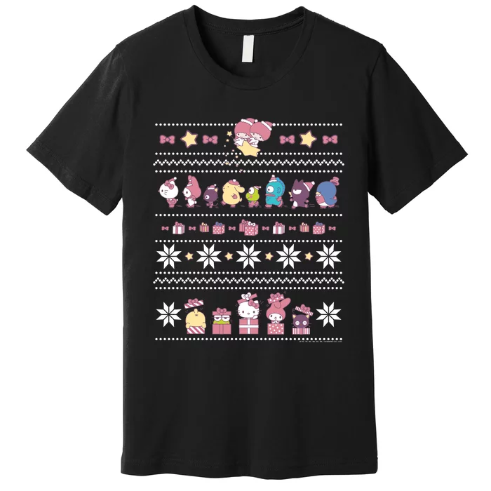 Hello Sanrio Ugly Christmas Sweater Hoodie Premium T-Shirt