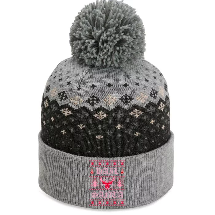 Hail Santa Ugly Christmas Funny Pentagram Pastel Goth Gift The Baniff Cuffed Pom Beanie