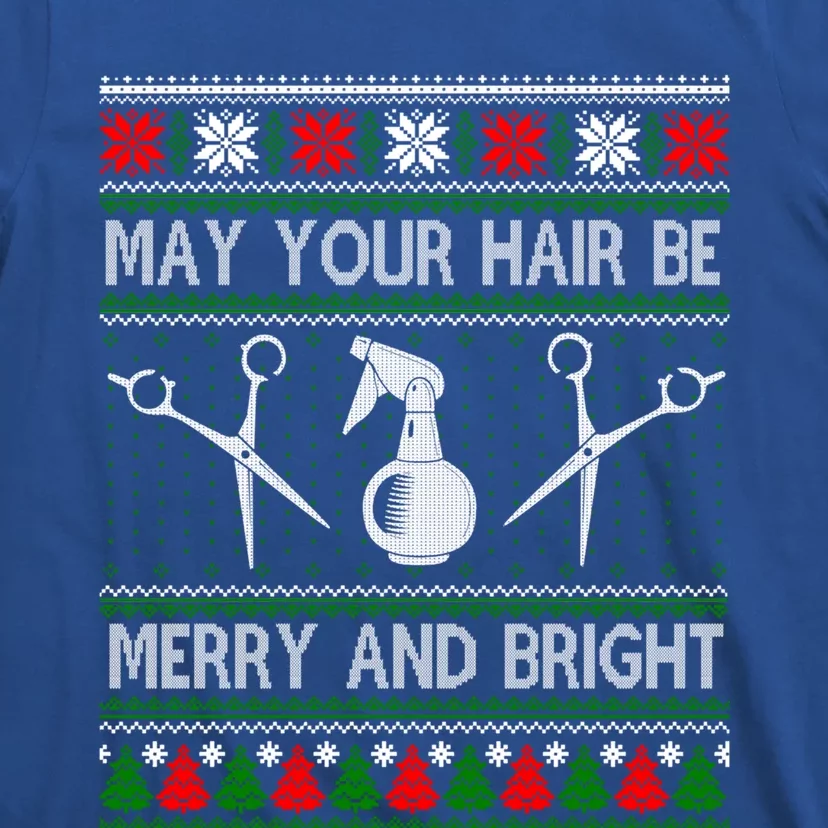 Hair Stylist Ugly Christmas Knit Sweater Gift Cute Gift T-Shirt