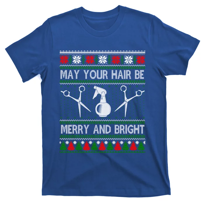 Hair Stylist Ugly Christmas Knit Sweater Gift Cute Gift T-Shirt