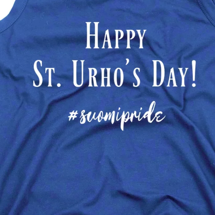 Happy St Urho's Day Funny Fun Finnish Sisu Suomi Pride Gift Tank Top