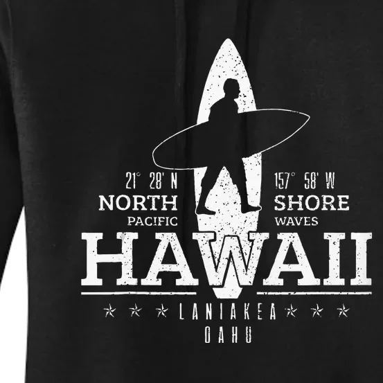 Hawaii Surfing Uaho Beach North Shore Surf Surfer Gift Women's Pullover Hoodie