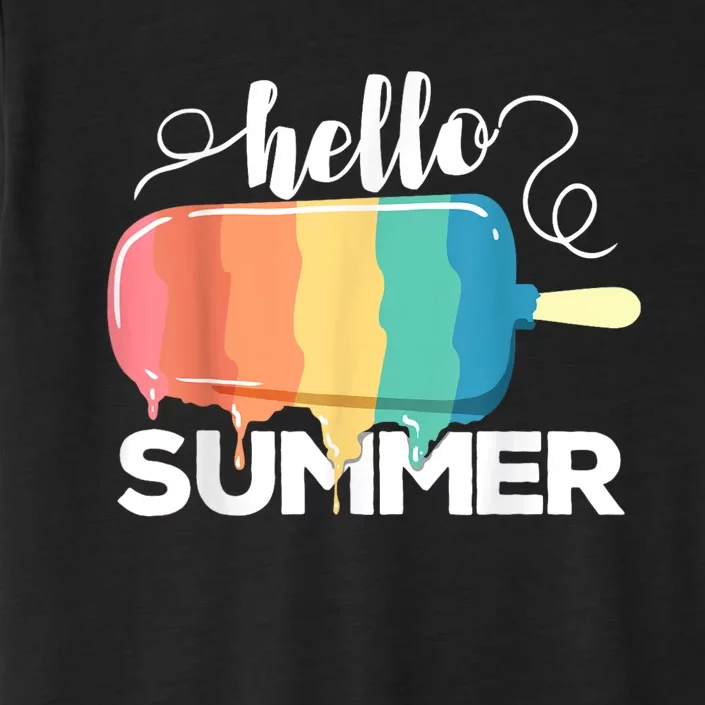 Hello Summer Vacation Beach Ice Cream Popsicle Summer Vibes ChromaSoft Performance T-Shirt