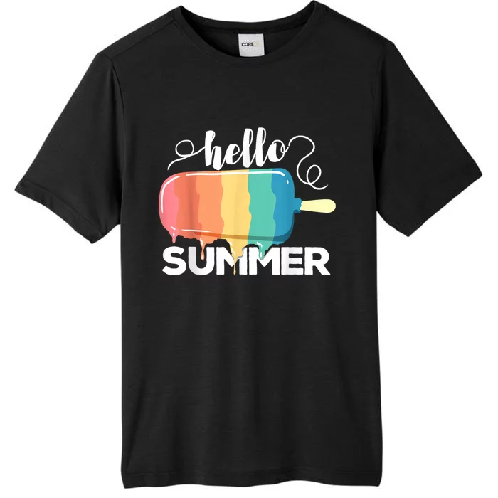 Hello Summer Vacation Beach Ice Cream Popsicle Summer Vibes ChromaSoft Performance T-Shirt