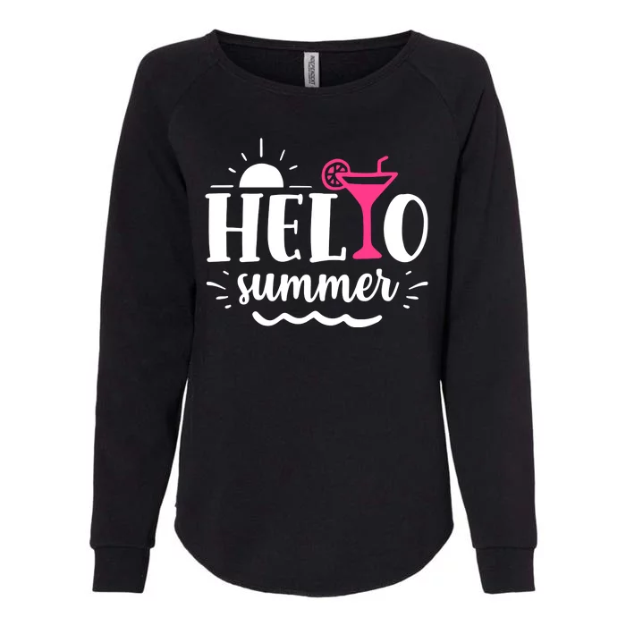 Hello Summer Vacation Fun Womens California Wash Sweatshirt