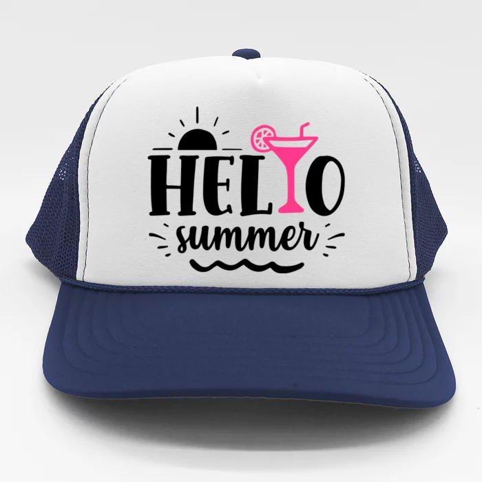 Hello Summer Vacation Fun Trucker Hat