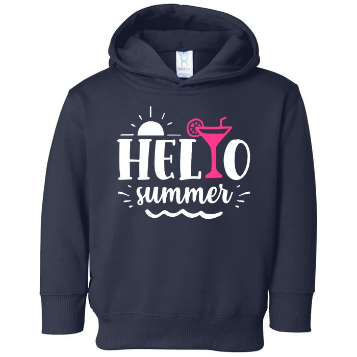 Hello Summer Vacation Fun Toddler Hoodie