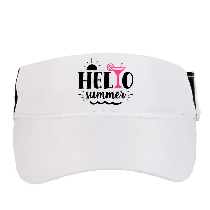 Hello Summer Vacation Fun Adult Drive Performance Visor