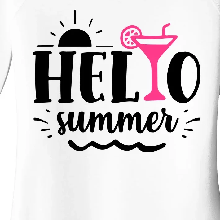 Hello Summer Vacation Fun Women's Perfect Tri Tunic Long Sleeve Shirt