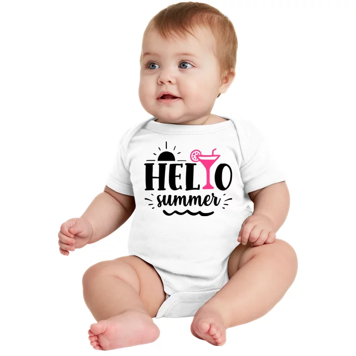 Hello Summer Vacation Fun Baby Bodysuit