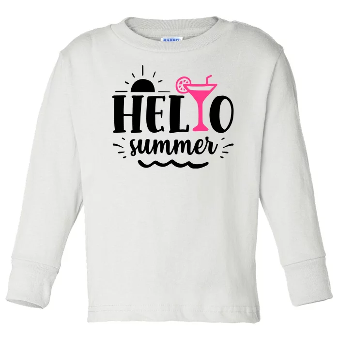 Hello Summer Vacation Fun Toddler Long Sleeve Shirt