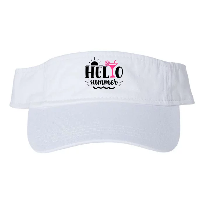 Hello Summer Vacation Fun Valucap Bio-Washed Visor