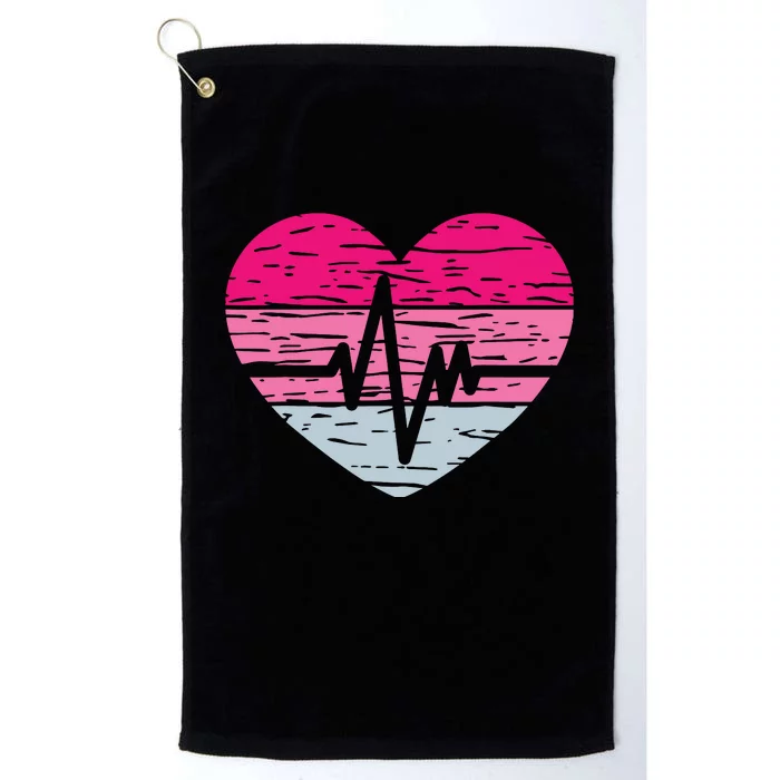 Heart Stethoscope Valentines Day Love Nursing Platinum Collection Golf Towel