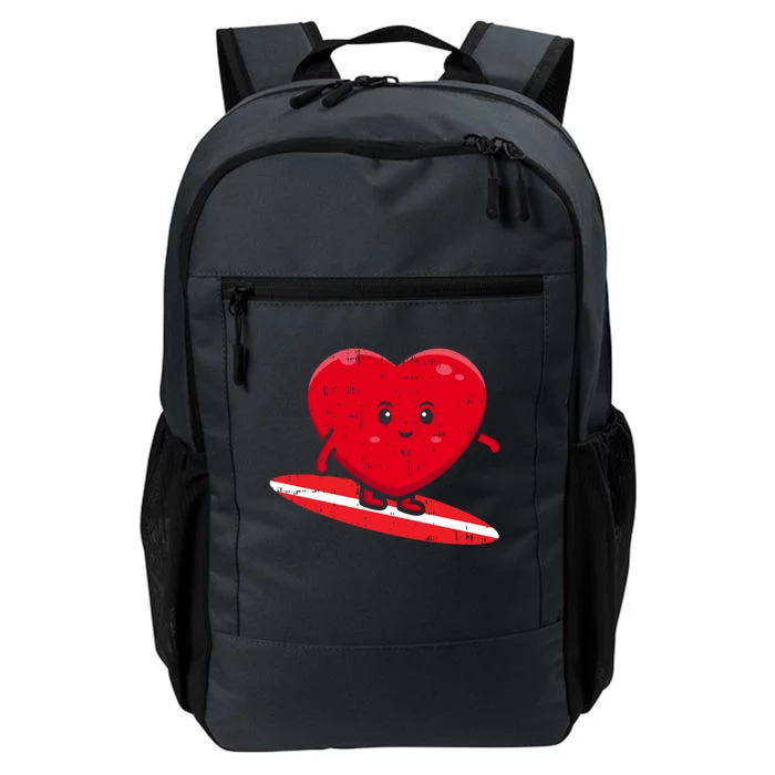 Heart Surfing Valentines Day Cute Surf Board Surfer Gift Daily Commute Backpack