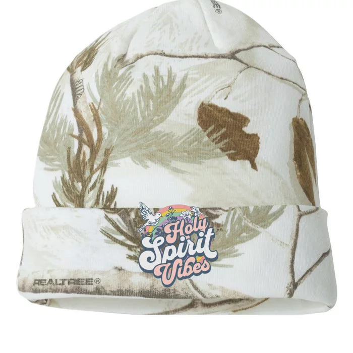 Holy Spirit Vibes Retro Vintage Christian Kati - 12in Camo Beanie