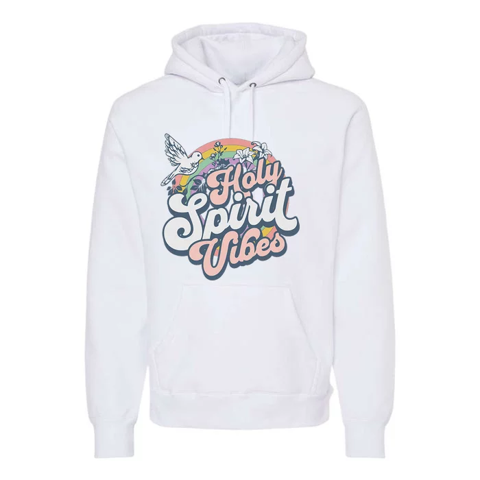 Holy Spirit Vibes Retro Vintage Christian Premium Hoodie