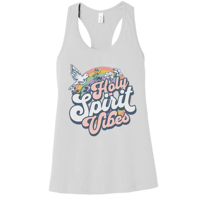 Holy Spirit Vibes Retro Vintage Christian Women's Racerback Tank