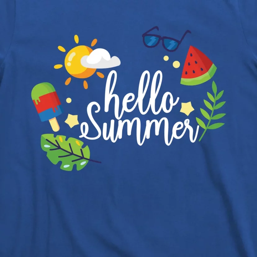 Hello Summer Vacation Holiday Island Travel Beach Sea Ocean Meaningful Gift T-Shirt