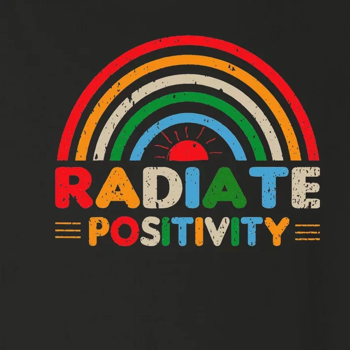 happy summer vacation radiate positivity great Toddler Long Sleeve Shirt