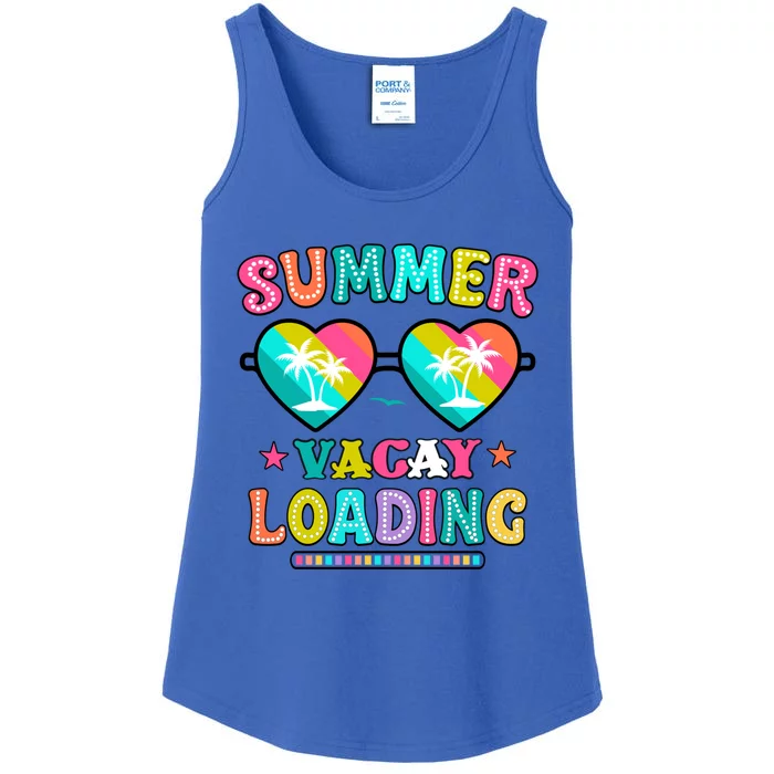 Happy Summer Vacay Loading Teacher End Of School Year Great Gift Ladies Essential Tank