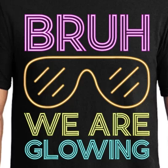 Hello Summer Vacation Trips Bruh We Are Glowing Sunglasses Gift Pajama Set