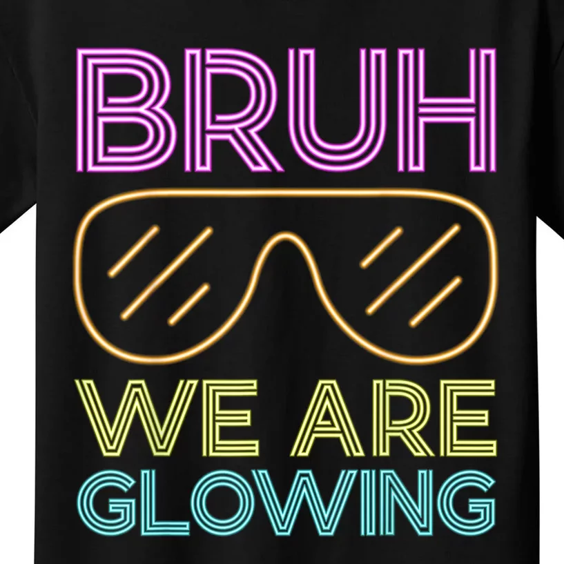 Hello Summer Vacation Trips Bruh We Are Glowing Sunglasses Gift Kids T-Shirt