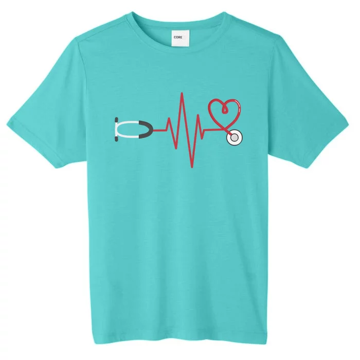 Heartbeat Stethoscope Valentines Day Nurse Medical Cute Gift ChromaSoft Performance T-Shirt