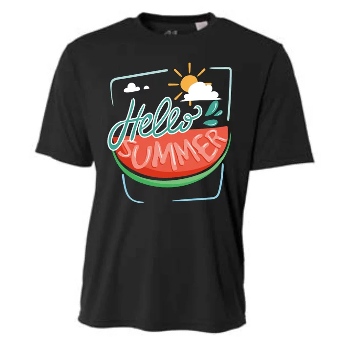 Hello Summer Watermelon Sunshine Cooling Performance Crew T-Shirt