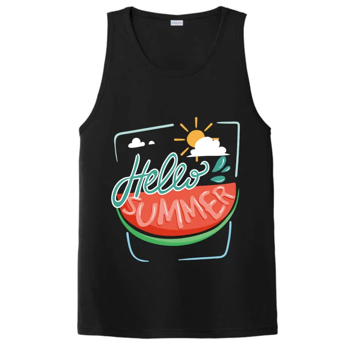 Hello Summer Watermelon Sunshine Performance Tank