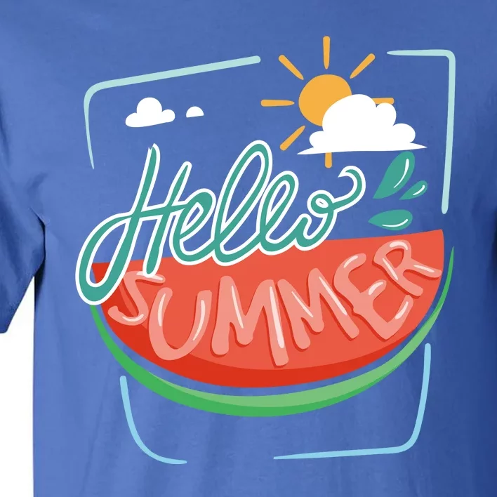 Hello Summer Watermelon Sunshine Tall T-Shirt