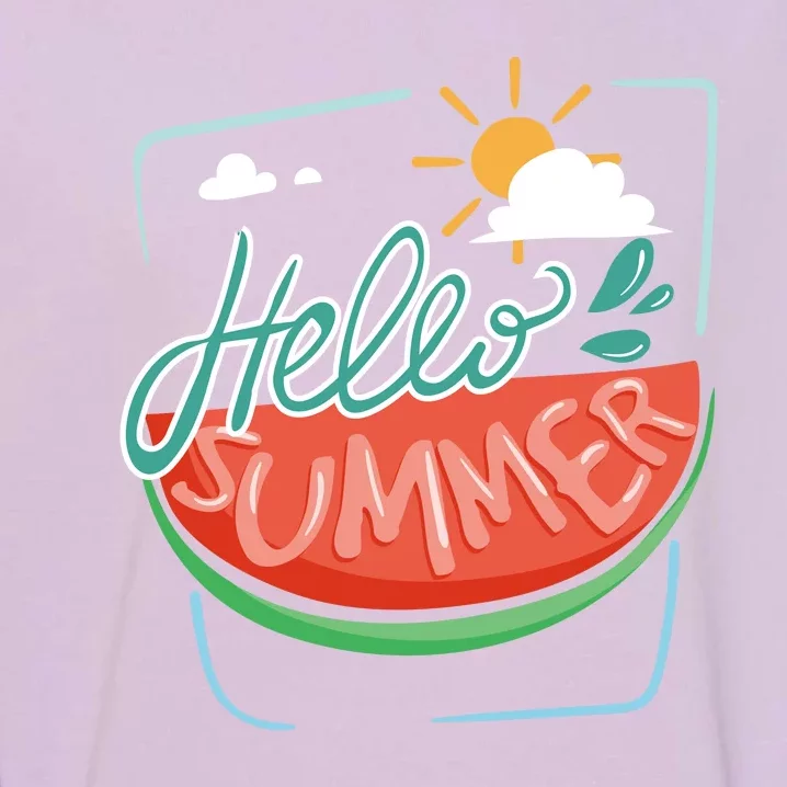 Hello Summer Watermelon Sunshine Garment-Dyed Sweatshirt