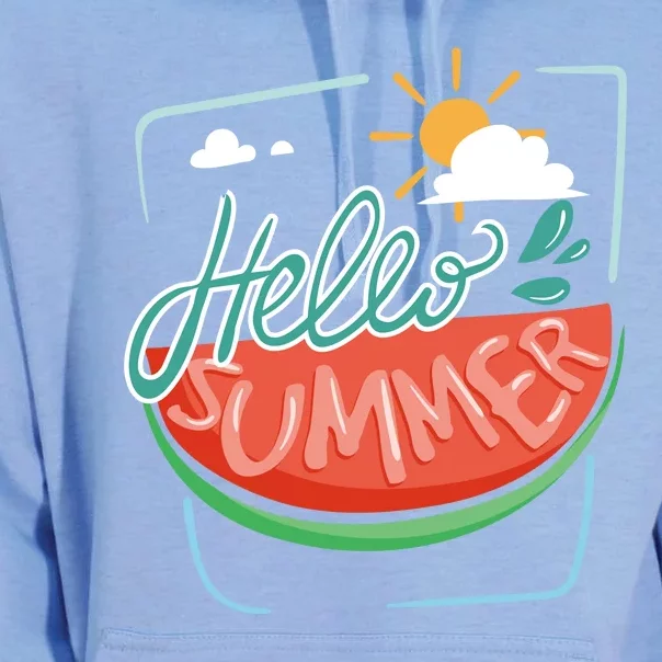 Hello Summer Watermelon Sunshine Unisex Surf Hoodie