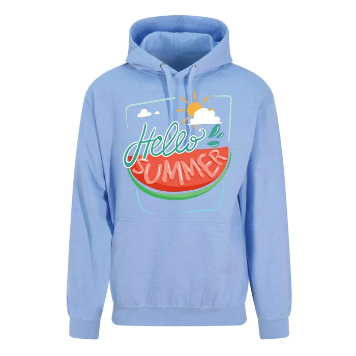 Hello Summer Watermelon Sunshine Unisex Surf Hoodie