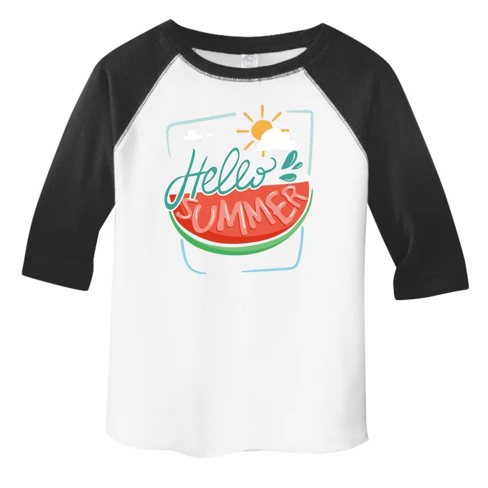 Hello Summer Watermelon Sunshine Toddler Fine Jersey T-Shirt