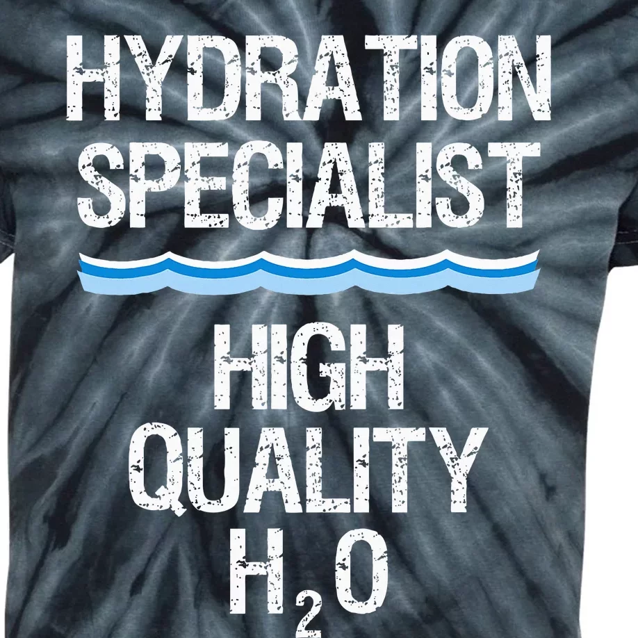 Hydration Specialist Waterboy Team Manager Kids Tie-Dye T-Shirt