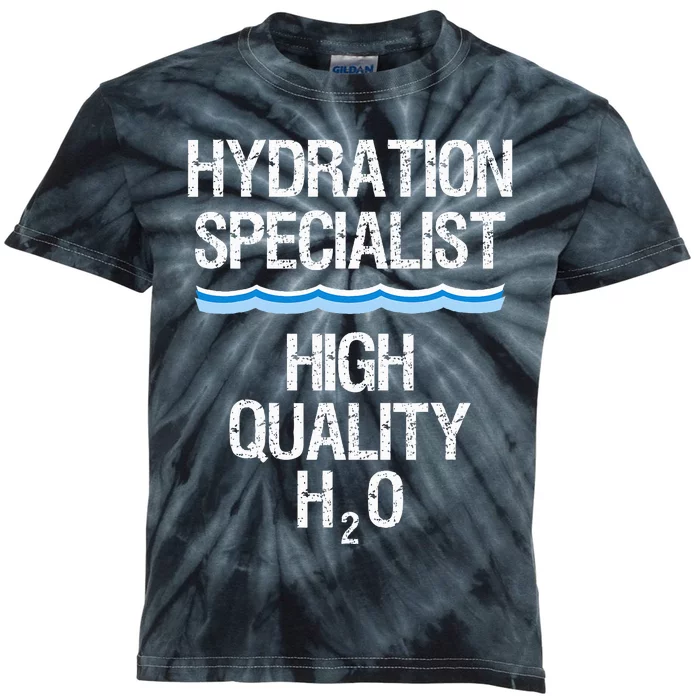 Hydration Specialist Waterboy Team Manager Kids Tie-Dye T-Shirt