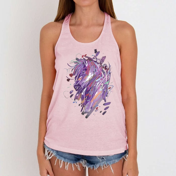 Horse Shirts Women Girl Horseback Riding Horse Lover Women's Knotted Racerback Tank