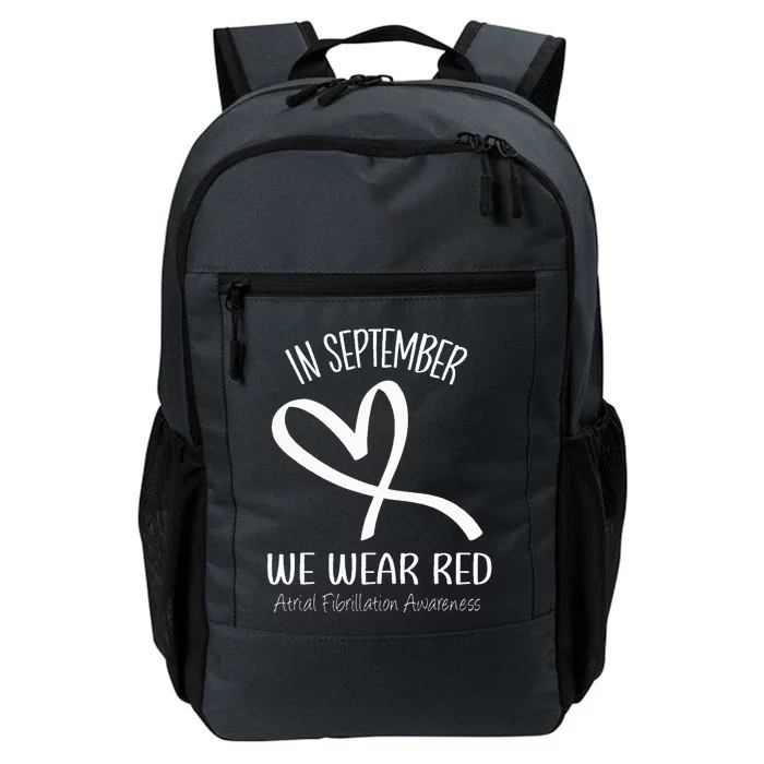 Heart September We Wear Red Atrial Fibrillation Awareness Daily Commute Backpack